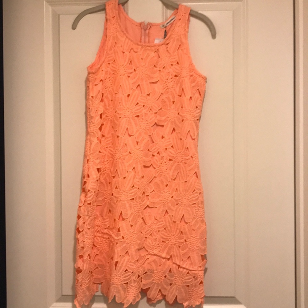 Coral LF lace dress